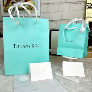 Tiffany & Co Shopping Bags Package gift sets w/ note card envelope BOTH SETS